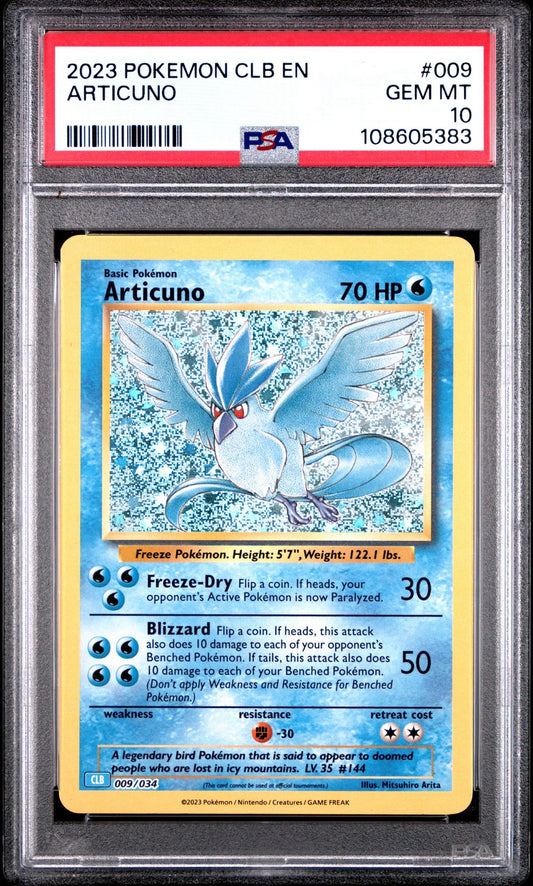 Articuno CLB 009/034 Classic Collection PSA 10