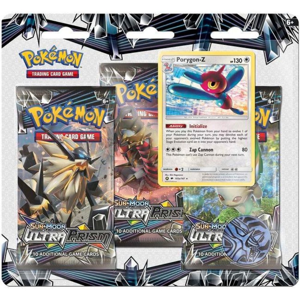 Ultra Prism 3 Pack Blister with Porygon-Z Promo 105a/147