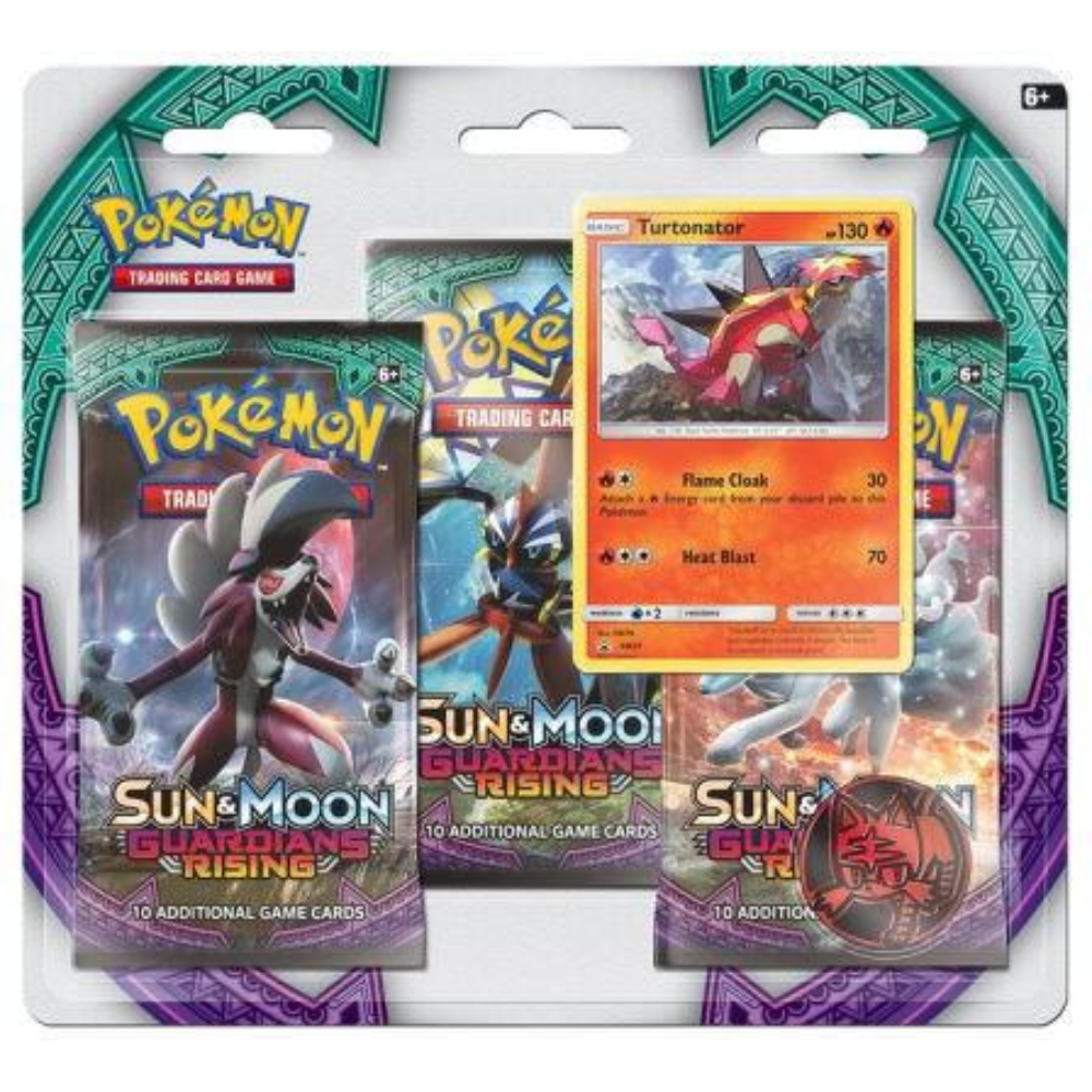 Guardians Rising 3 Pack Blister with Turtonator SM27 Promo