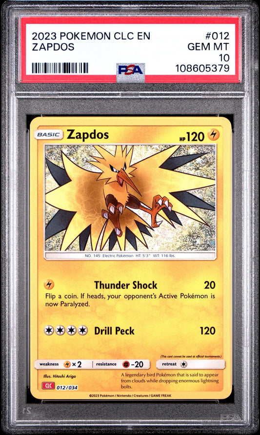 Zapdos CLC 012/034 Classic Collection PSA 10