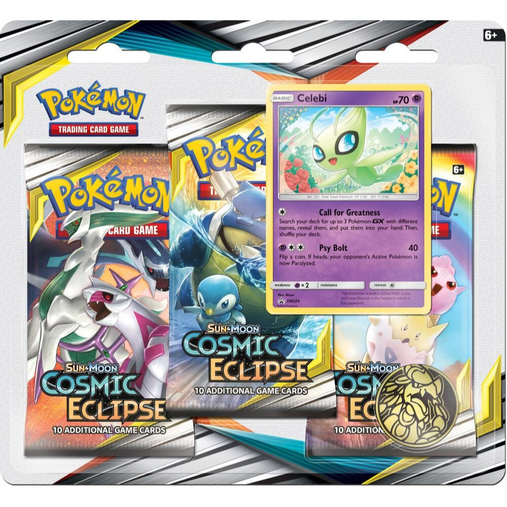 Cosmic Eclipse 3 Pack Blister and Celebi SM224 Promo