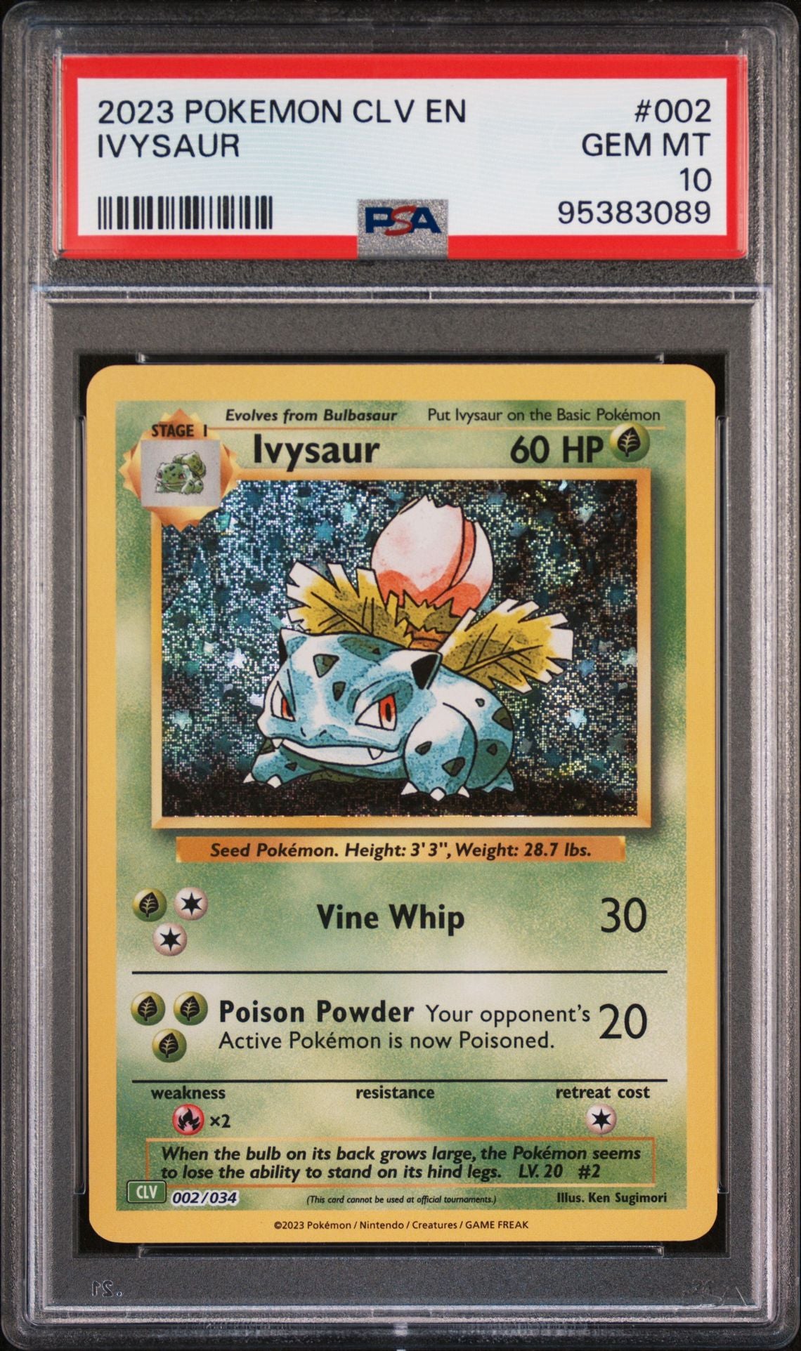 Ivysaur 002/034 CLV Classic Collection PSA 10