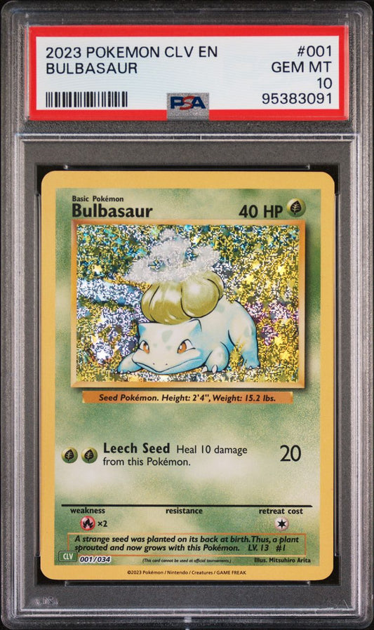 Bulbasaur 001/034 CLV Classic Collection PSA 10