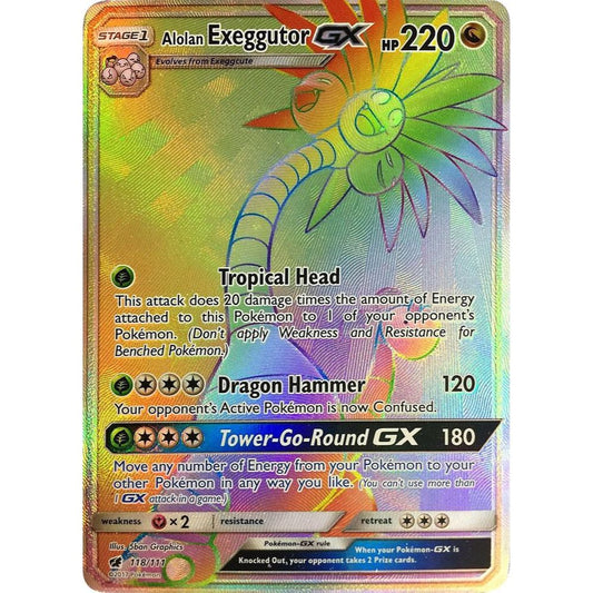 Alolan Exeggutor GX 118/111 Rainbow Rare Crimson Invasion NM