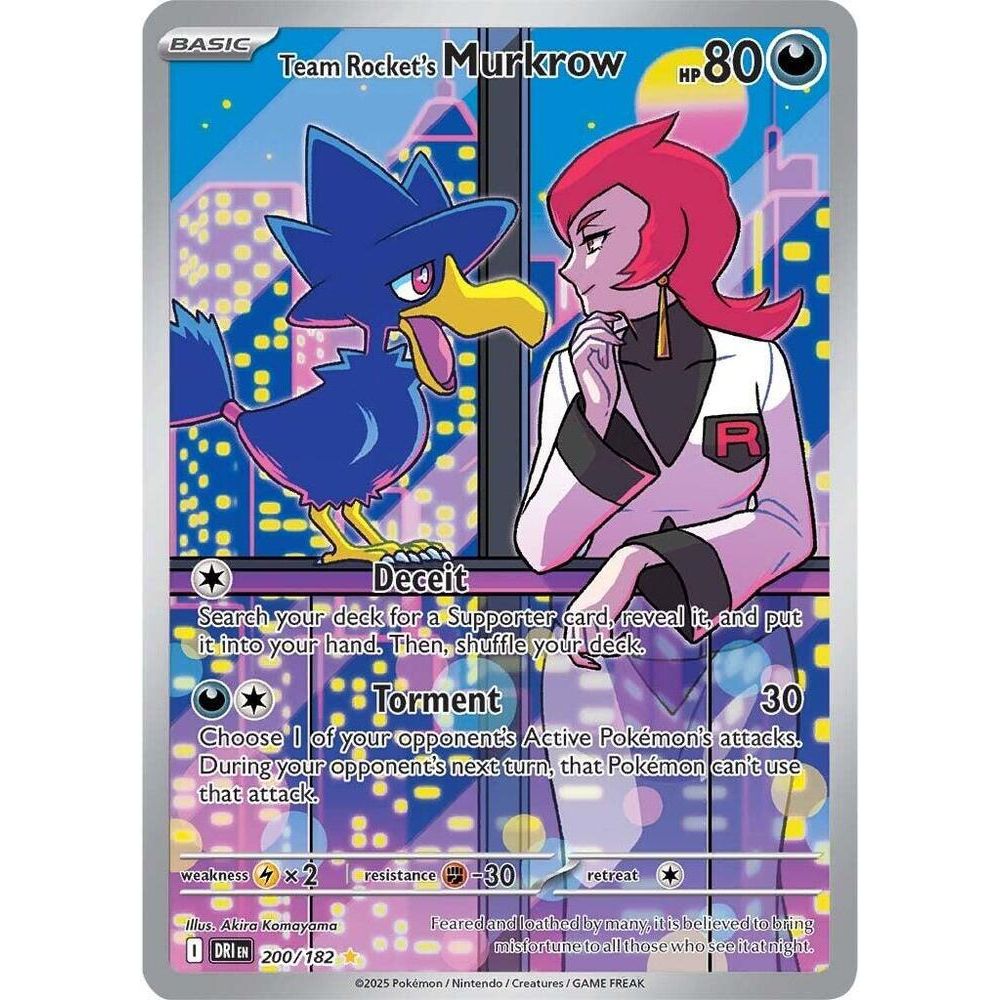 Team Rocket’s Murkrow 200/182 IR Destined Rivals NM