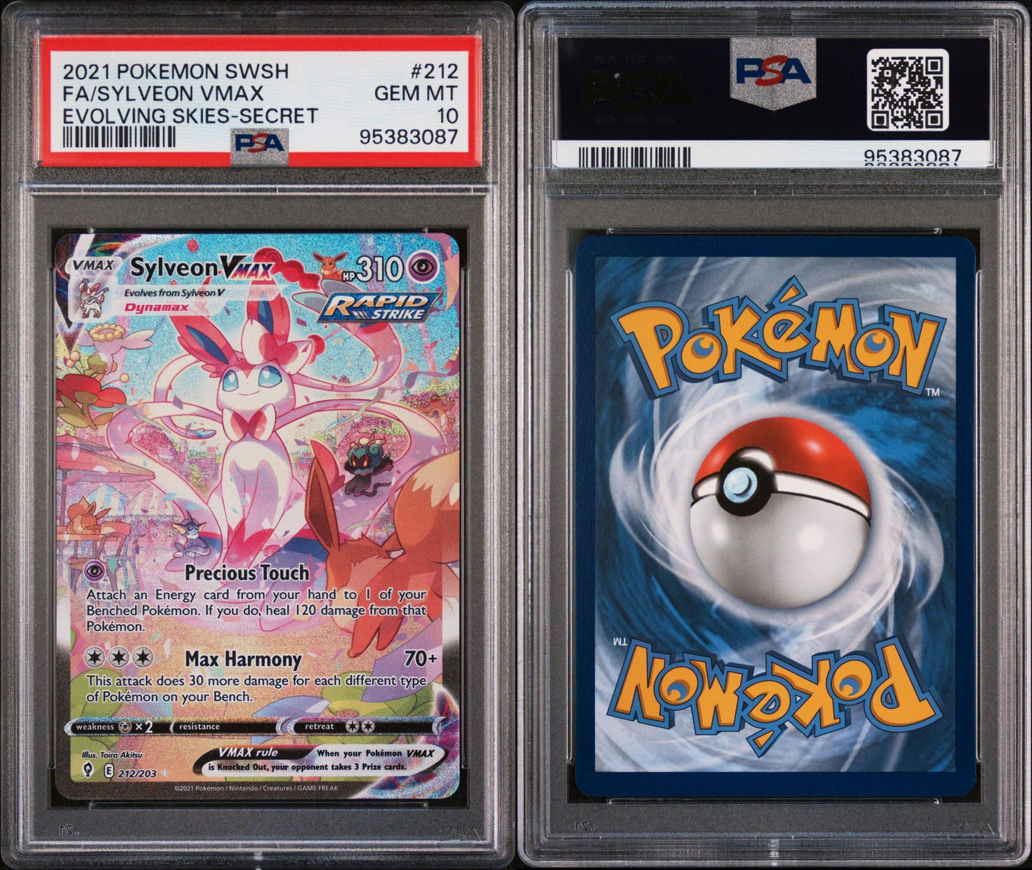 Sylveon VMAX 212/203 Alternate Art Evolving Skies PSA 10