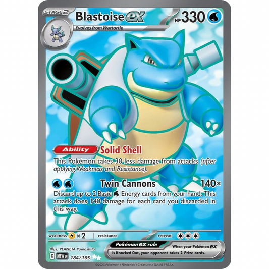 Blastoise ex 184/165 Full Art NM