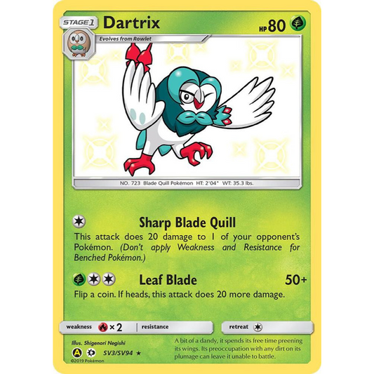 Dartrix SV3/SV94 Shiny Rare NM