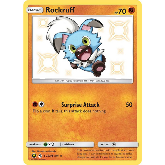 Rockruff SV23/SV94 Shiny Rare NM