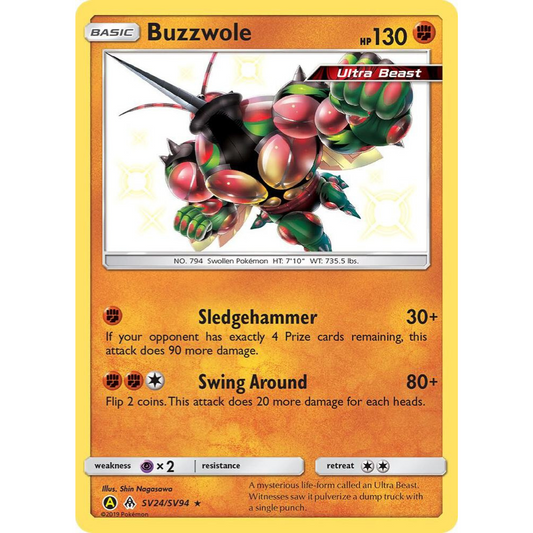 Buzzwole SV24/SV94 Shiny Rare NM