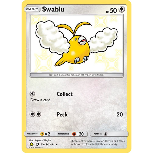 Swablu SV42/SV94 Shiny Rare NM
