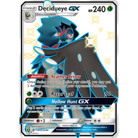 Decidueye GX SV47/SV94 Shiny Full Art NM