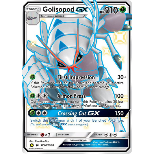 Golisopod GX SV48/SV94 Shiny Full Art Rare NM