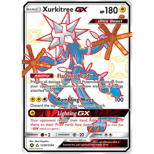 Xurkitree GX SV58/SV94 Shiny Full Art NM