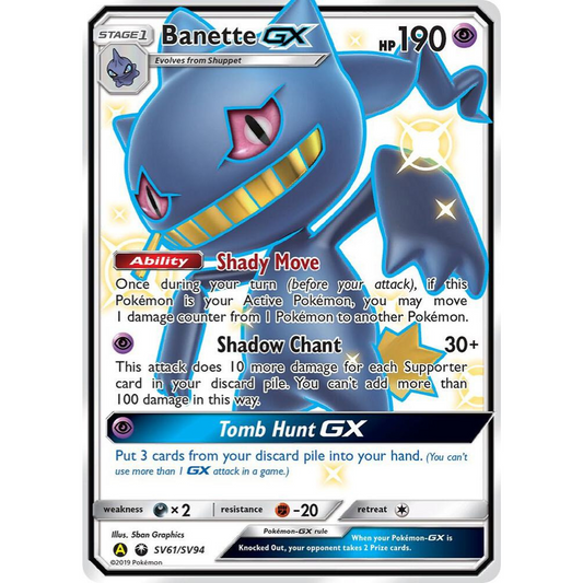 Banette GX SV61/SV94 Shiny Full Art NM