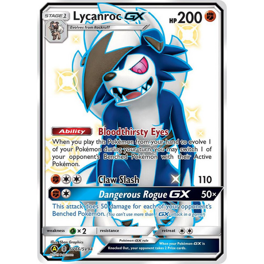 Lycanroc GX SV66/SV94 Shiny Full Art NM