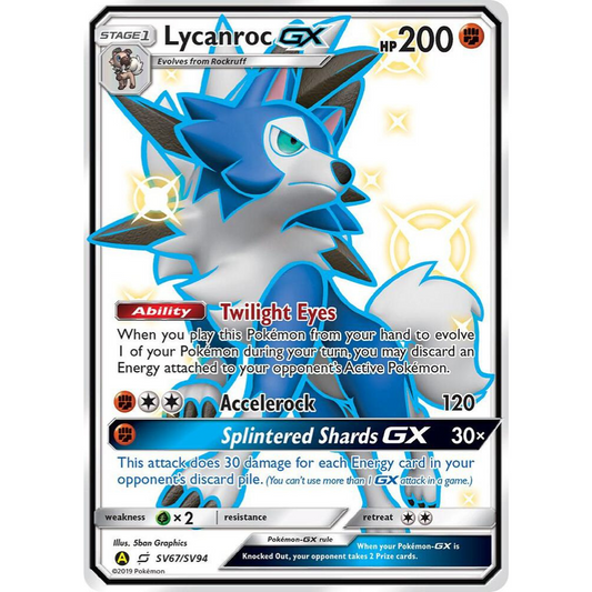 Lycanroc GX SV67/SV94 Shiny Full Art NM