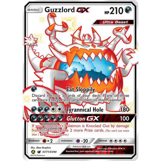 Guzzlord GX SV71/SV94 Shiny Full Art NM