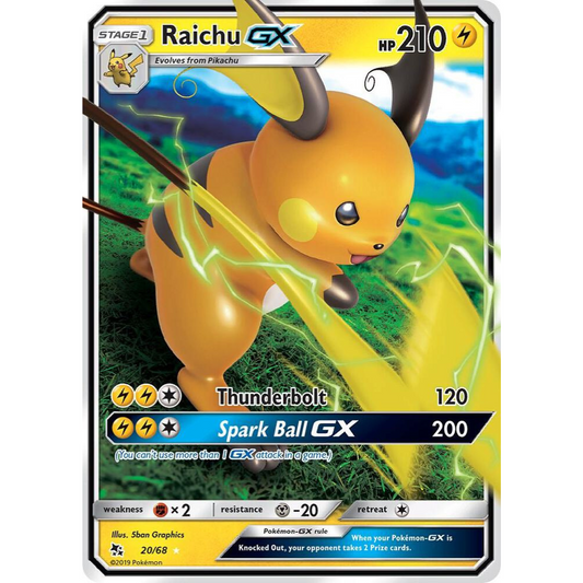 Raichu GX 20/68 Ultra Rare NM