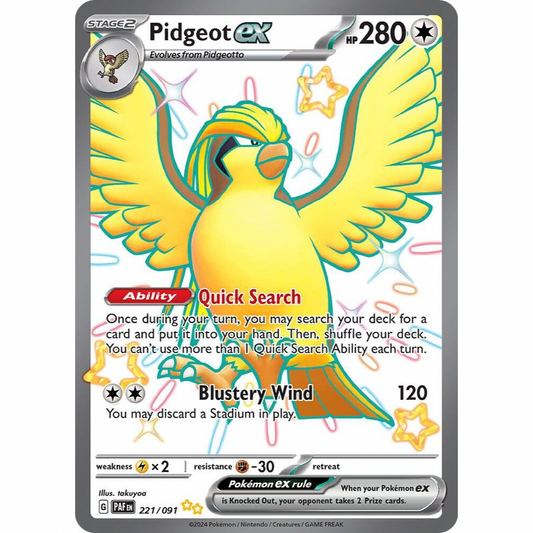 Pidgeot ex 221/091 Shiny Rare NM