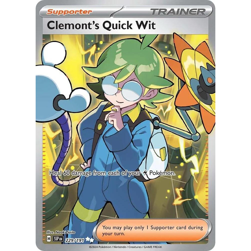 Clemont’s Quick Wit 229/191 Full Art NM