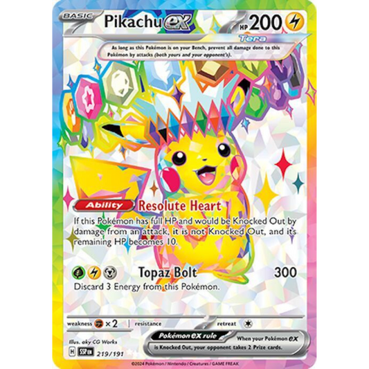 Pikachu ex 219/191 Full Art NM