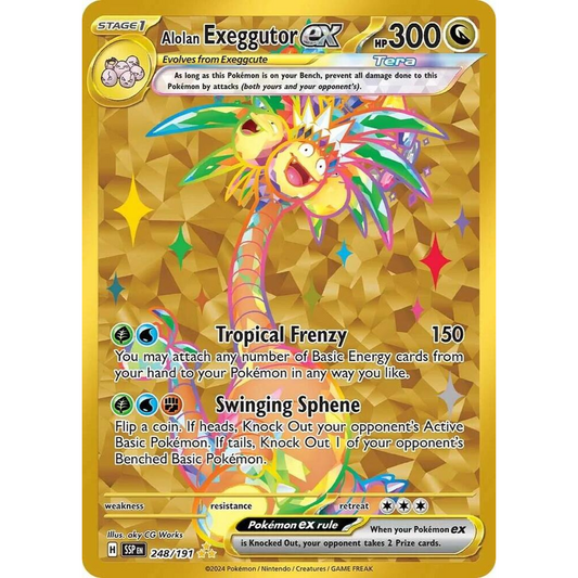 Alolan Exeggutor ex 248/191 Hyper Rare NM