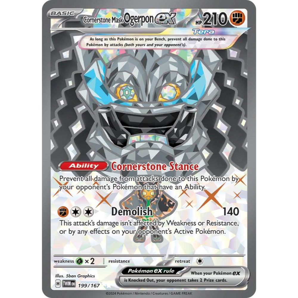 Cornerstone Mask Ogerpon ex 199/167 Full Art NM