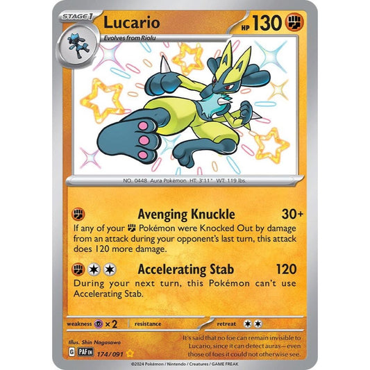Lucario 174/091 Shiny Rare NM