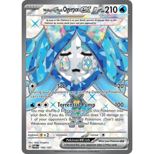 Wellspring Mask Ogerpon ex 194/167 Full Art NM