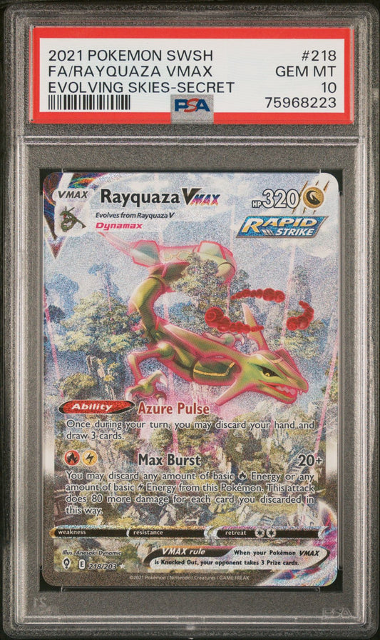 Rayquaza VMAX 218/203 Alternate Art PSA 10