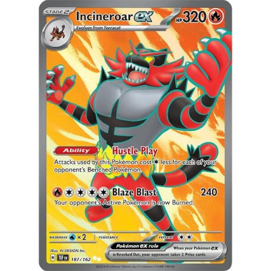 Incineroar ex 187/162 Full Art NM