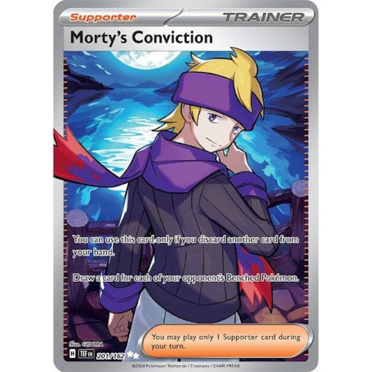 Morty’s Conviction 201/162 Full Art Temporal Forces NM