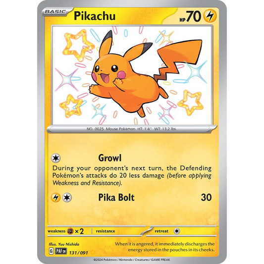 Pikachu 131/091 Shiny Rare NM