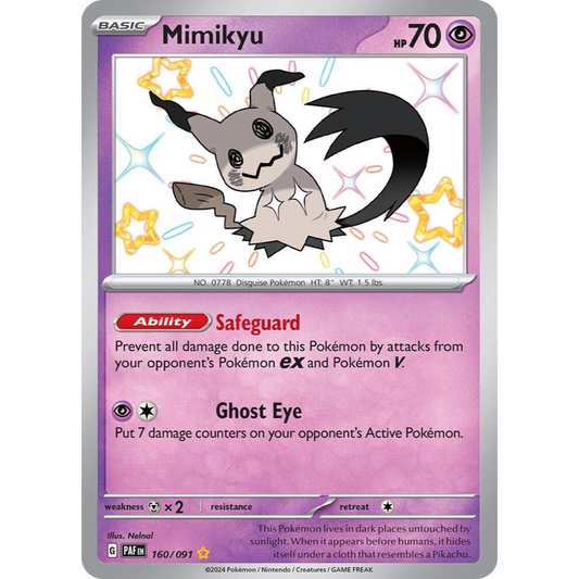 Mimikyu 160/091 Shiny Rare NM