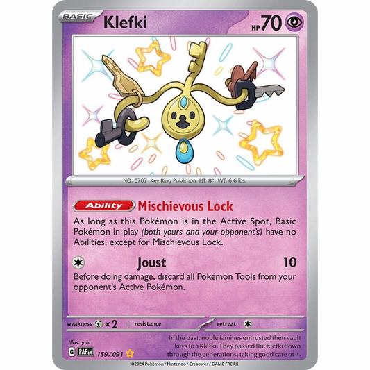 Klefki 159/091 Shiny Rare Paldean Fates NM