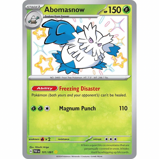 Abomasnow 101/091 Shiny Rare Paldean Fates NM