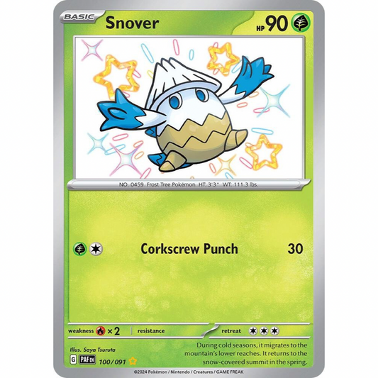 Snover 100/091 Shiny Rare NM