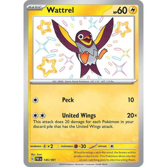 Wattrel 145/091 Shiny Rare NM