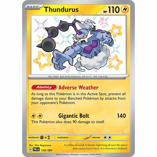 Thundurus 139/091 Shiny Rare NM