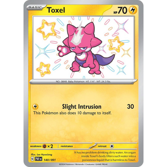 Toxel 140/091 Shiny Rare NM