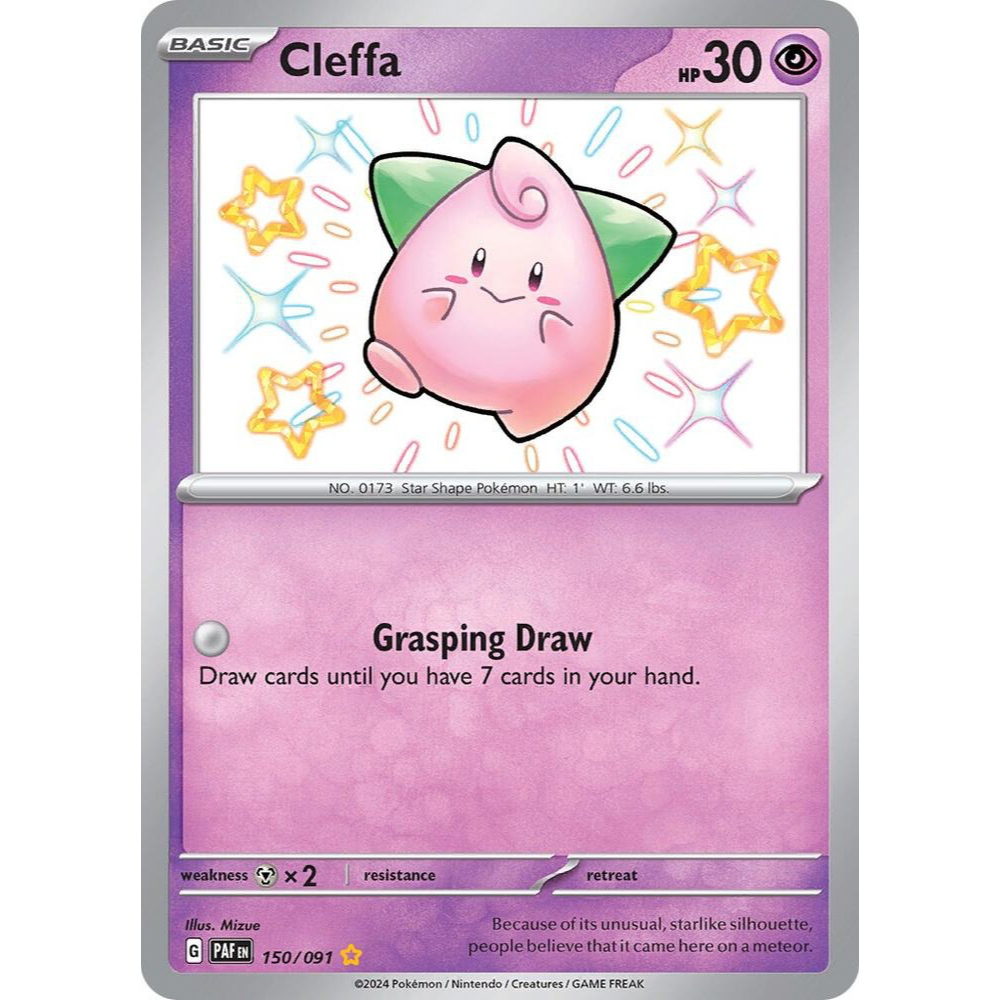 Cleffa 150/091 Shiny Rare NM