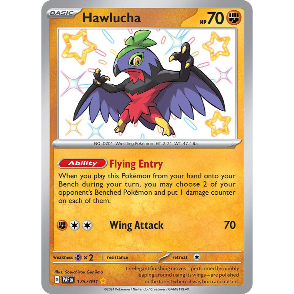 Hawlucha 175/091 Shiny Rare NM