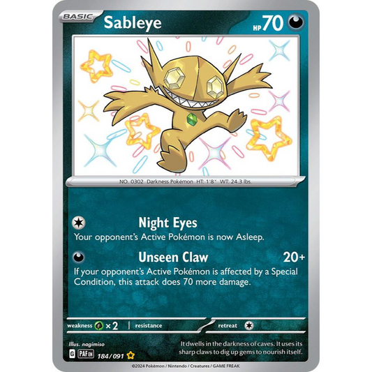 Sableye 184/091 Shiny Rare NM