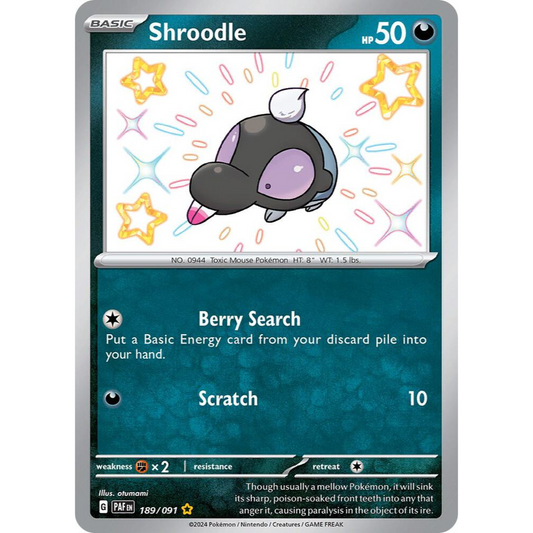 Shroodle 189/091 Shiny Rare NM