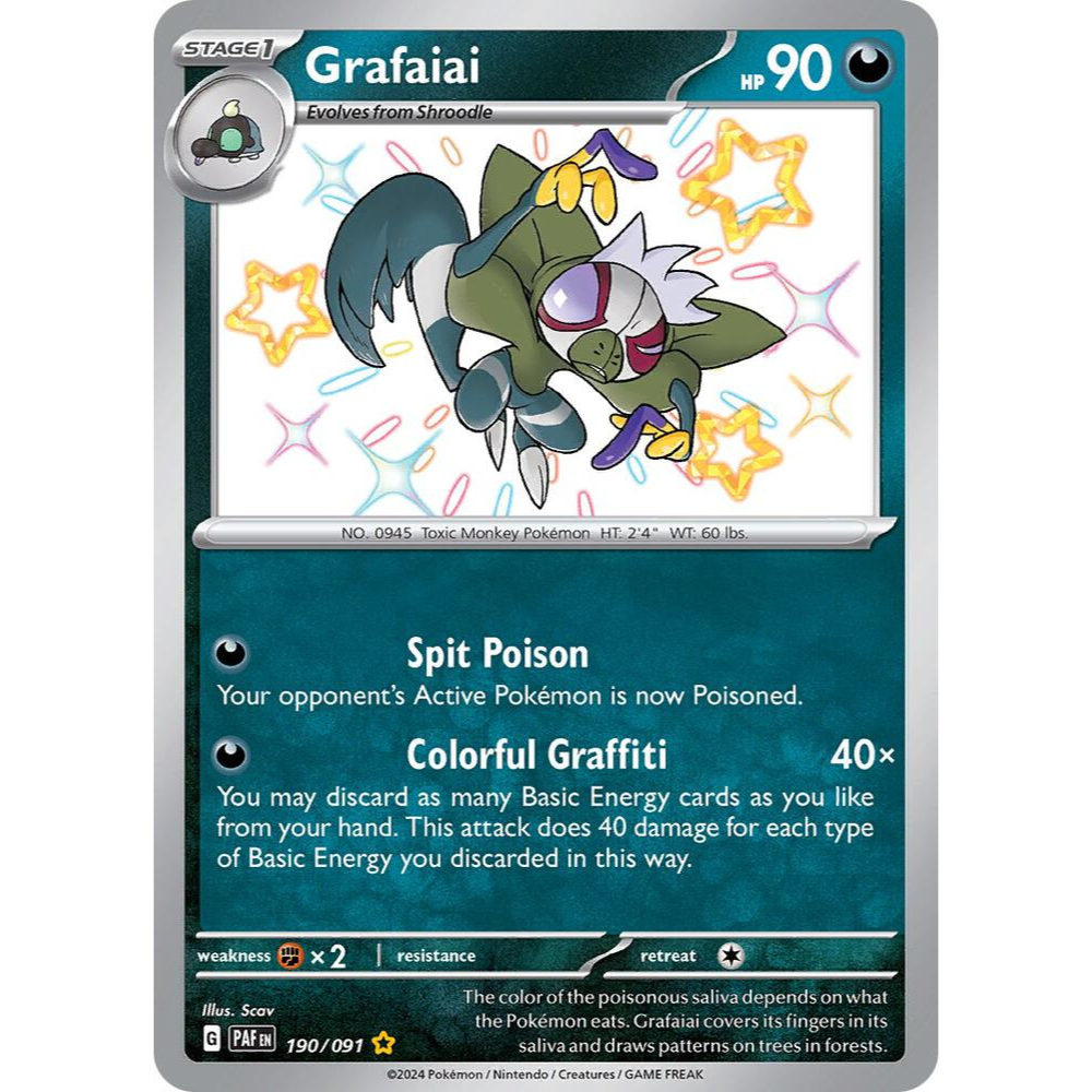 Grafaiai 190/091 Shiny Rare NM