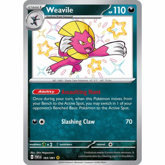 Weavile 183/091 Shiny Rare NM