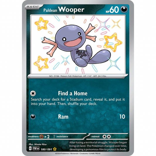 Paldean Wooper 180/091 Shiny Rare NM