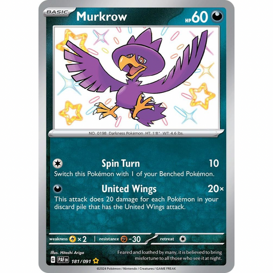 Murkrow 181/091 Shiny Rare NM