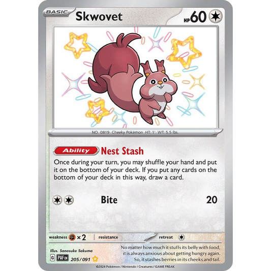 Skwovet 205/091 Shiny Rare NM